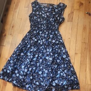 Kate Spade Blue Midi Cotton Dress